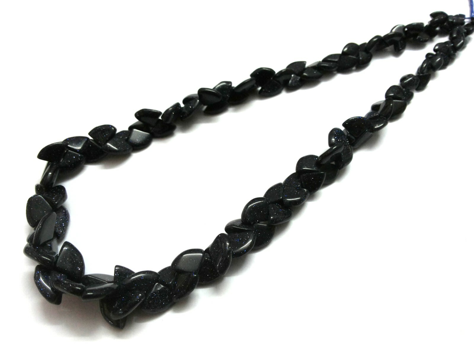 1 Strand Natural Blue Sunstone Triangle Shape Smooth 5×7-8x12mm Beads 16″inch