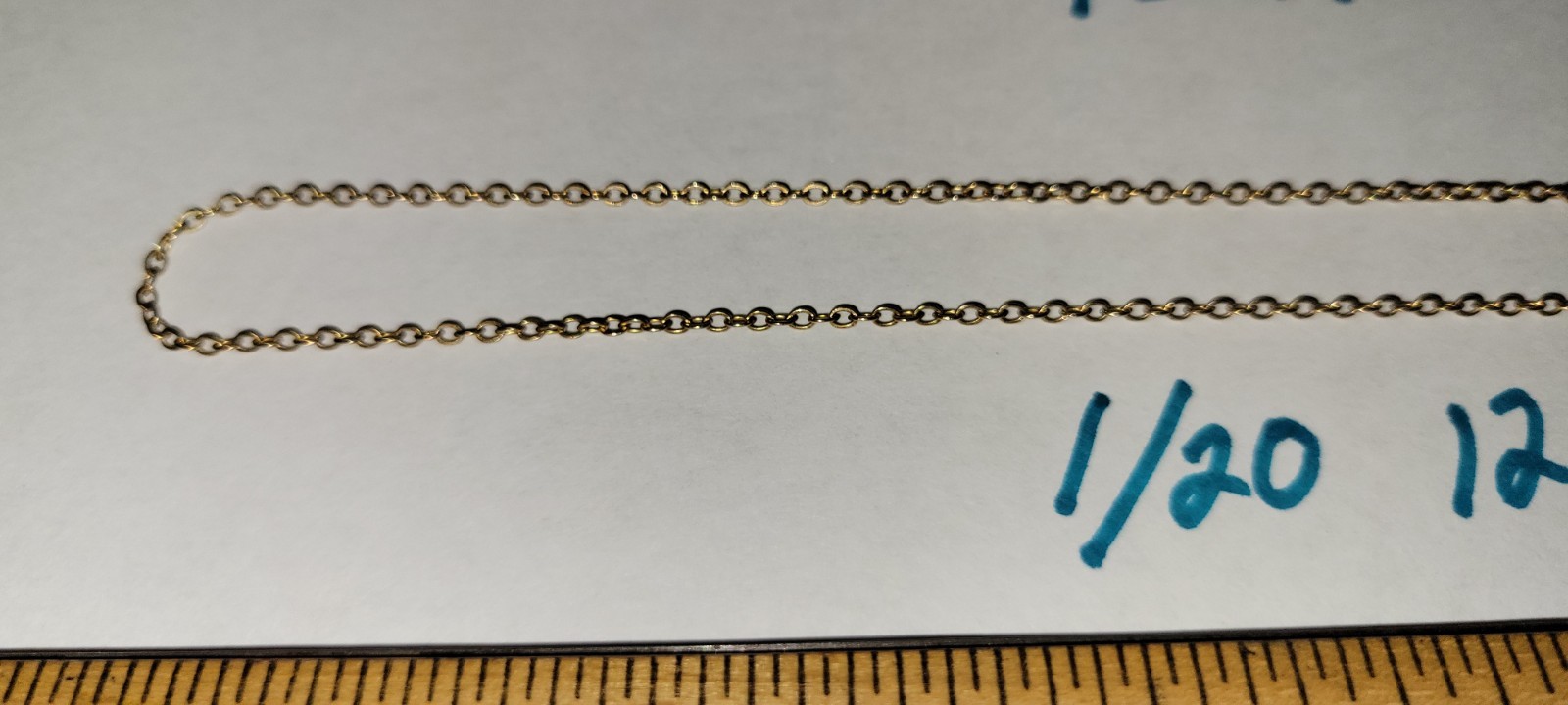 2 Necklaces 1 is 1/20 12K Gold Filled GF Chain 18″ & Other Is 18″ 18 KGP