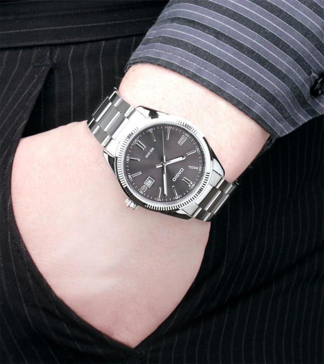 Casio MTP-1302D-1A2 Enticer Series Analog Stainless Steel Black Dial Men’s Watch