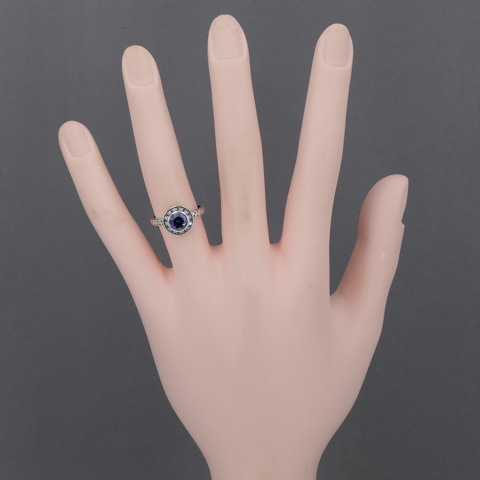 Retired Silpada Sterling Silver AZURE ALLURE Violet CZ Halo Ring R2806 Snug Sz 6