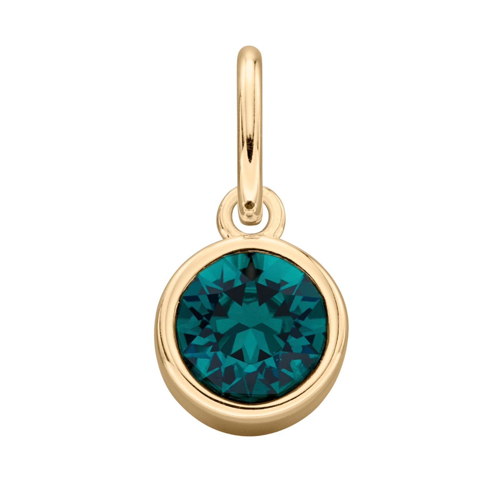 Crystal Birthstone Pendant 9ct Yellow Gold Plated Hallmarked All Months