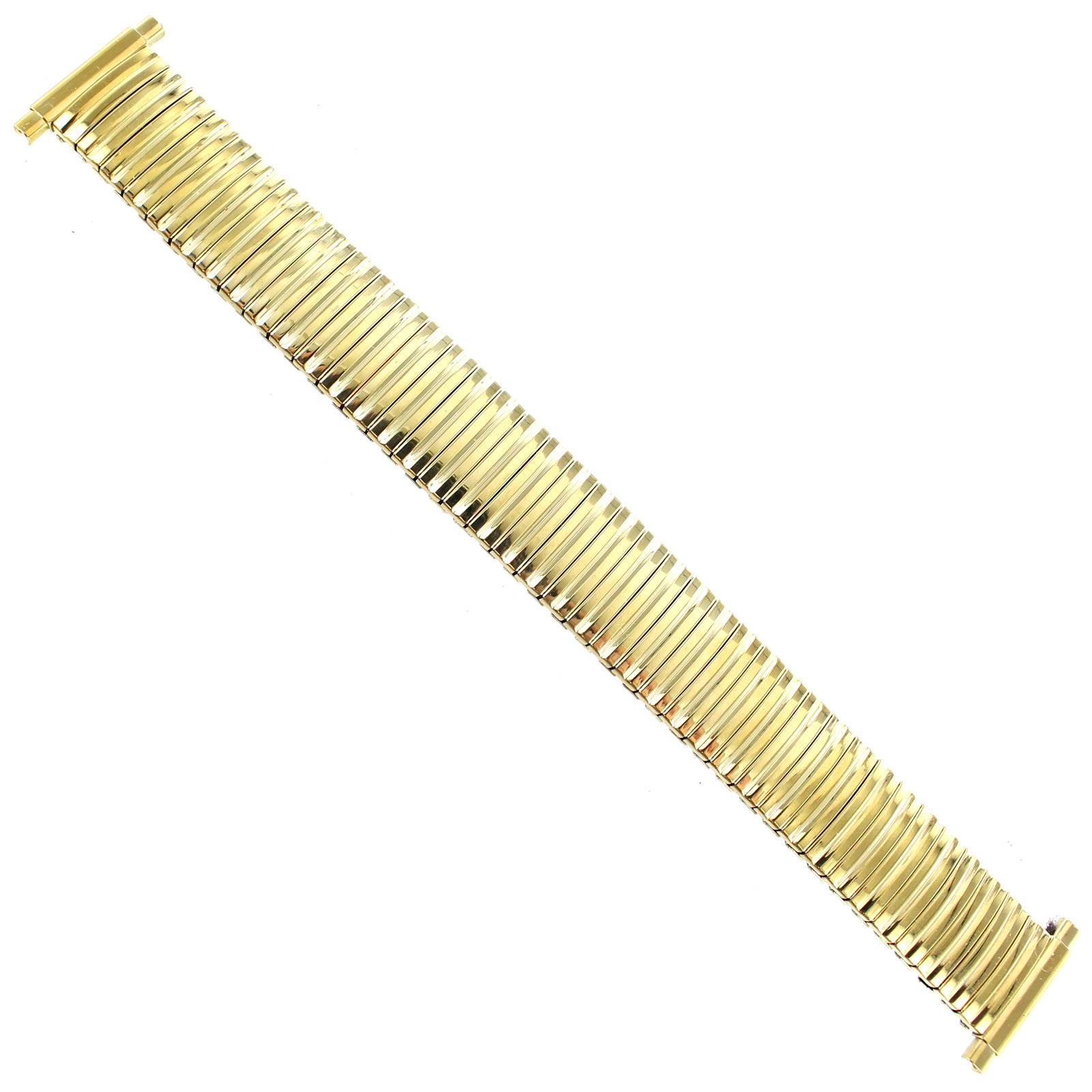 16-21mm Kreisler Mens Gold Tone Dura Flex Stainless Steel Watch Band