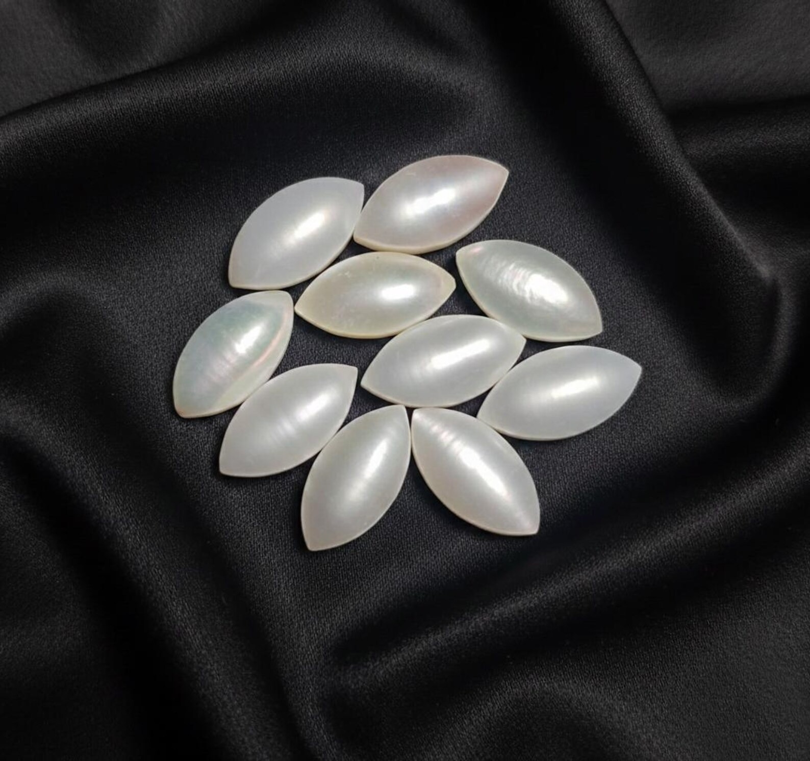 Natural Freshwater Pearl Marquise Cabochon Smooth Gemstone 4x8mm-10x20mm