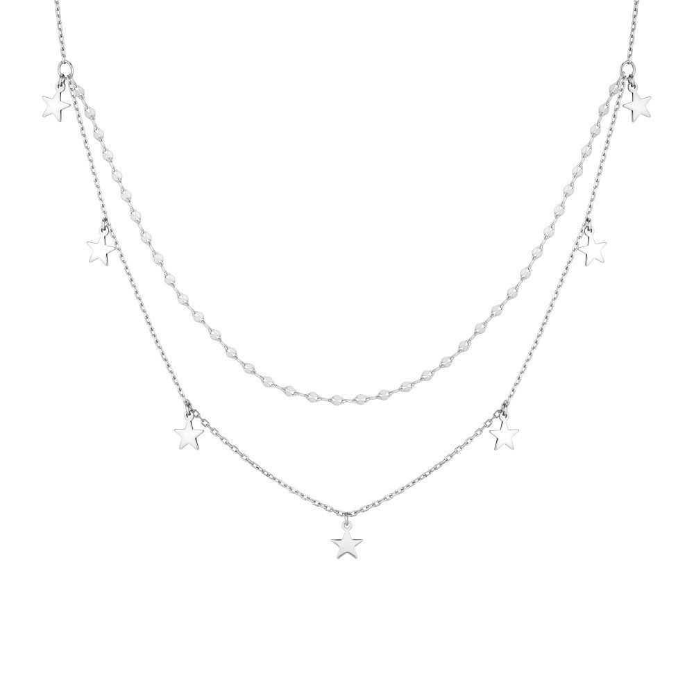 Minimalist Design Fashion Jewellery Double Layer Link Chain 18k Gold Plated