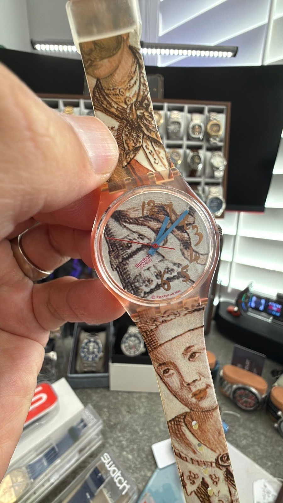 Swatch Masquerade GP105 1992 Gent 34mm Swiss Quartz Vintage Watch NOS Unworn