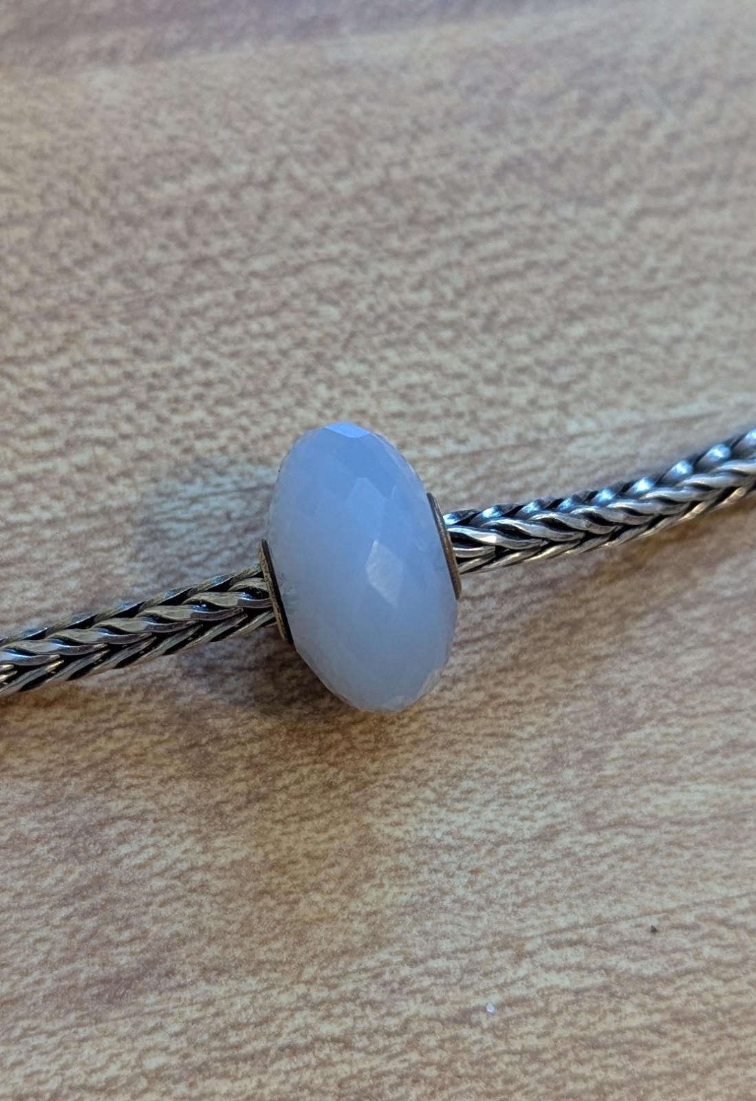 Authentic TrollBeads Chalcedony Faceted Gemstone Bead