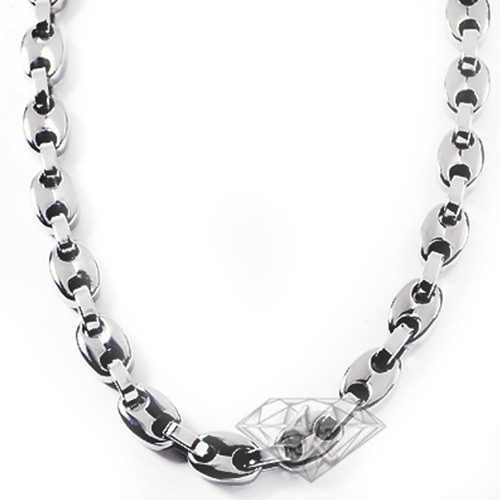 Accents Kingdom 8MM Men’s Titanium Link Chain Necklace G