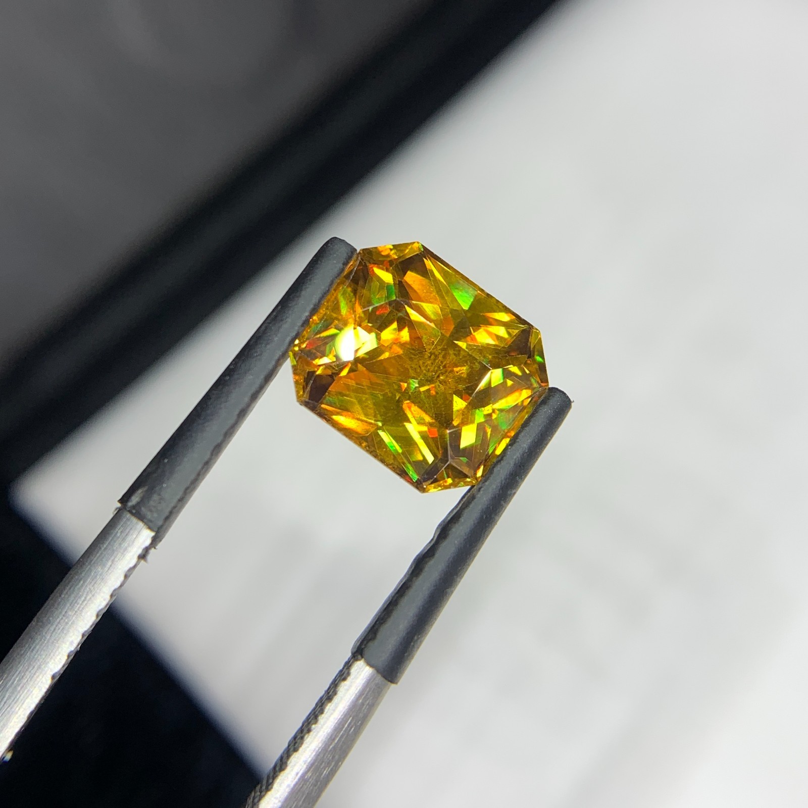 3.54 Carat Natural Brown Sphene Octagon Shape Faceted Loose Gemstone
