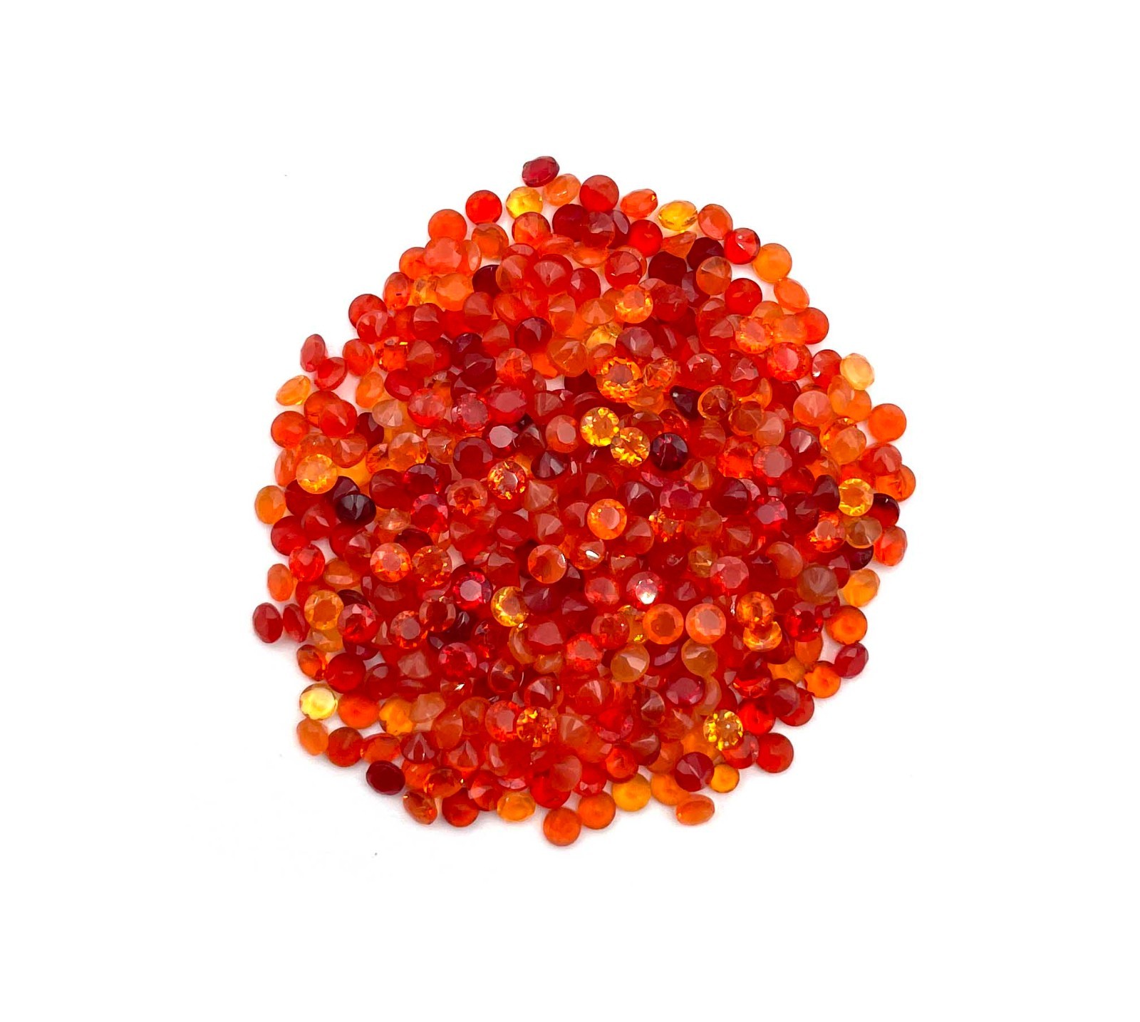 Natural Mexican Fire Opal Round Cut Loose Gemstone Lot 60 Pcs 2.50 MM 3 CT