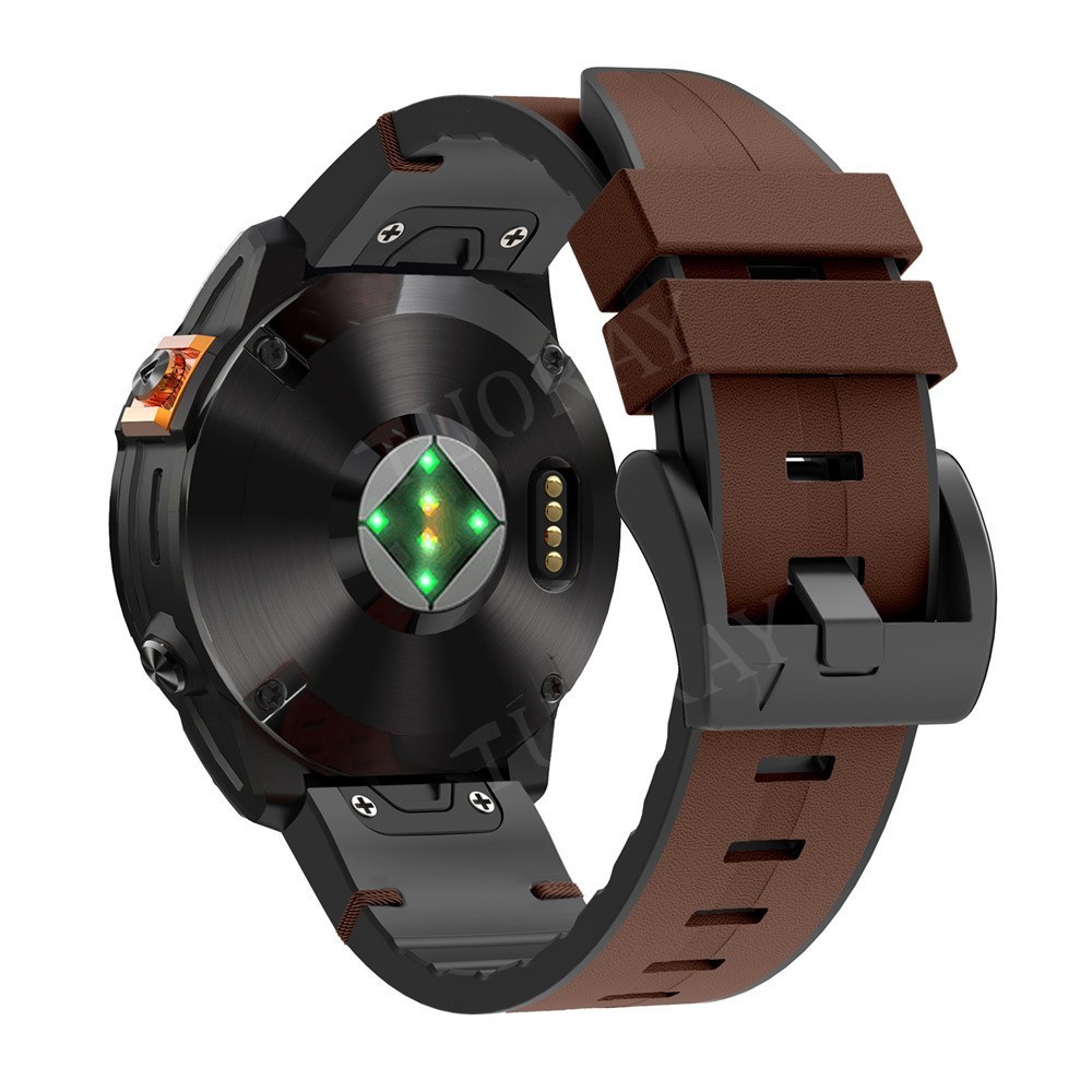 Silicone Leather Band Strap For Garmin Watch Fenix 8 E 7X 7 6X 6 5 5X Enduro 3 2