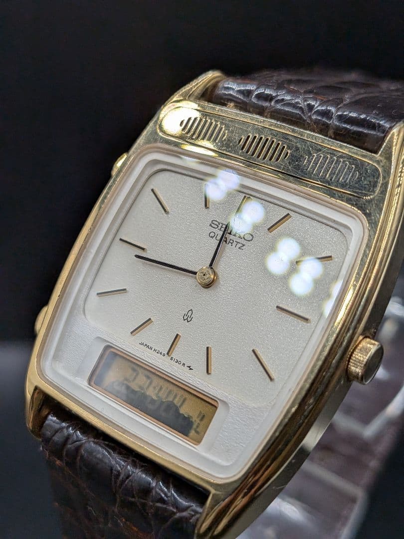 Excellent condition Rare SEIKO hybrid H249 5100 battery and gasket replaced