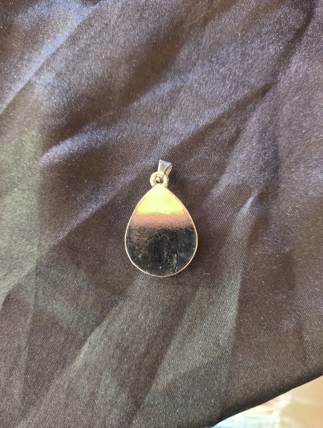Blue Turquoise BohoTeardrop Siver Charm/Pendant For Necklace