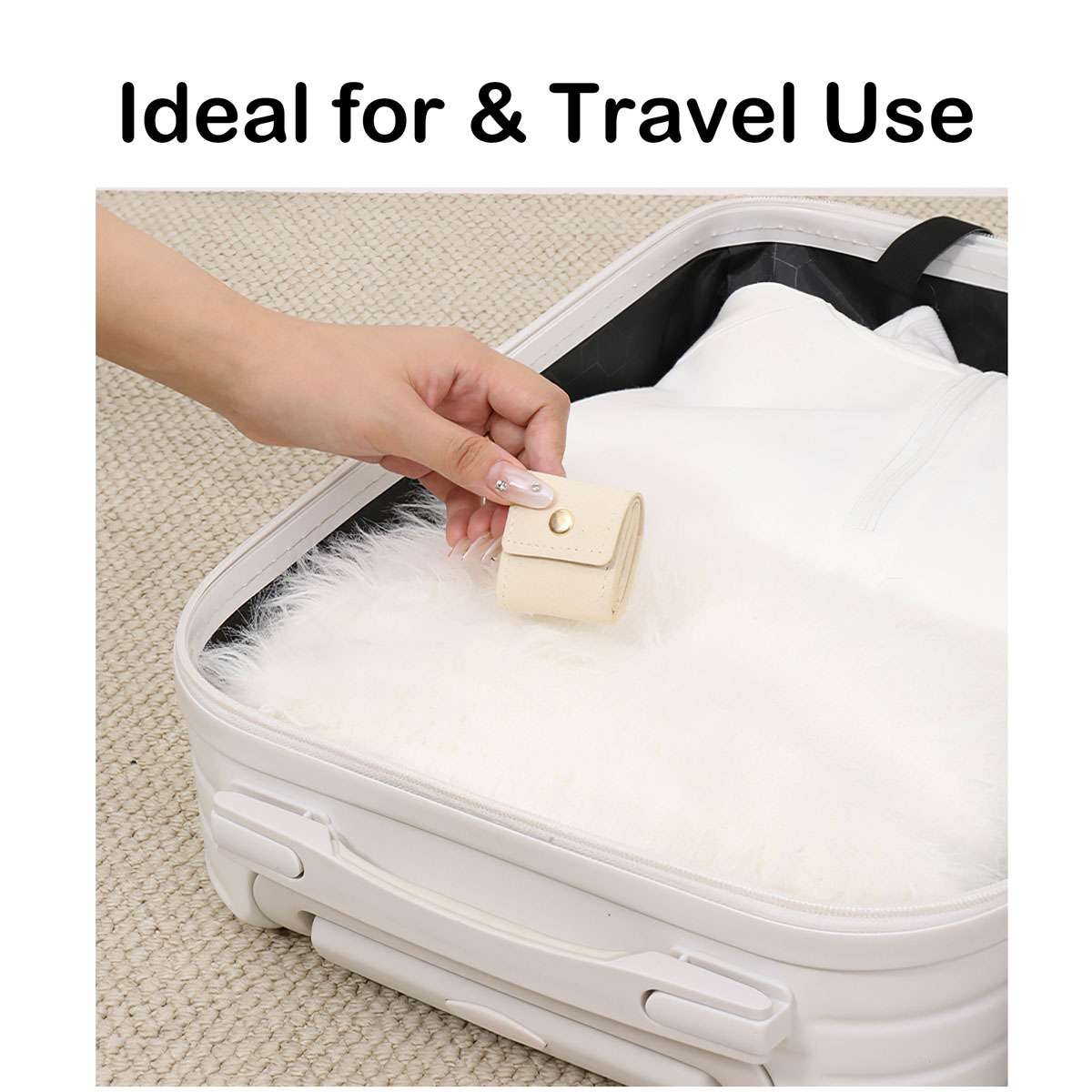 Travel Jewelry Organizer Roll Bag Case Foldable Rings Earrings Necklaces Holder