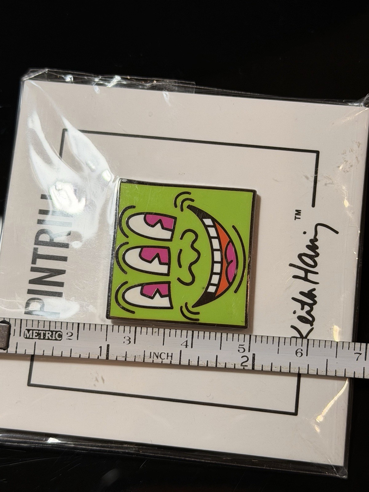 Keith Haring Pin Pintrill Green Three Eyed Monster Street Art Broad Museum LA