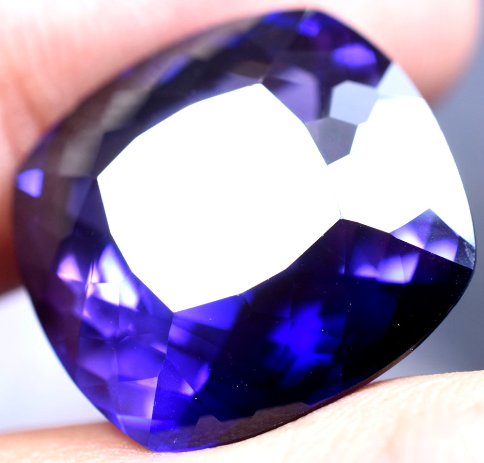 Natural 32.15 Ct Boysenberry Sapphire GGL Certified fabulous Loose Gemstone