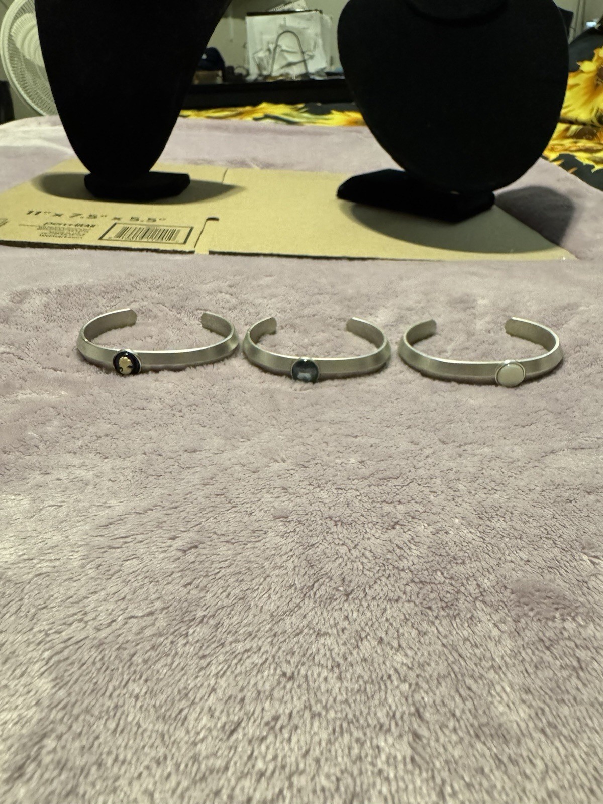 3 Different Beautiful Stainless Bracelets Silver Tone
