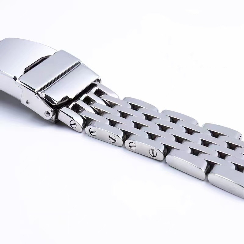 22/24mm Strap Bracelet for Breitling Navitimer, Crosswind Solid Curved-End Links