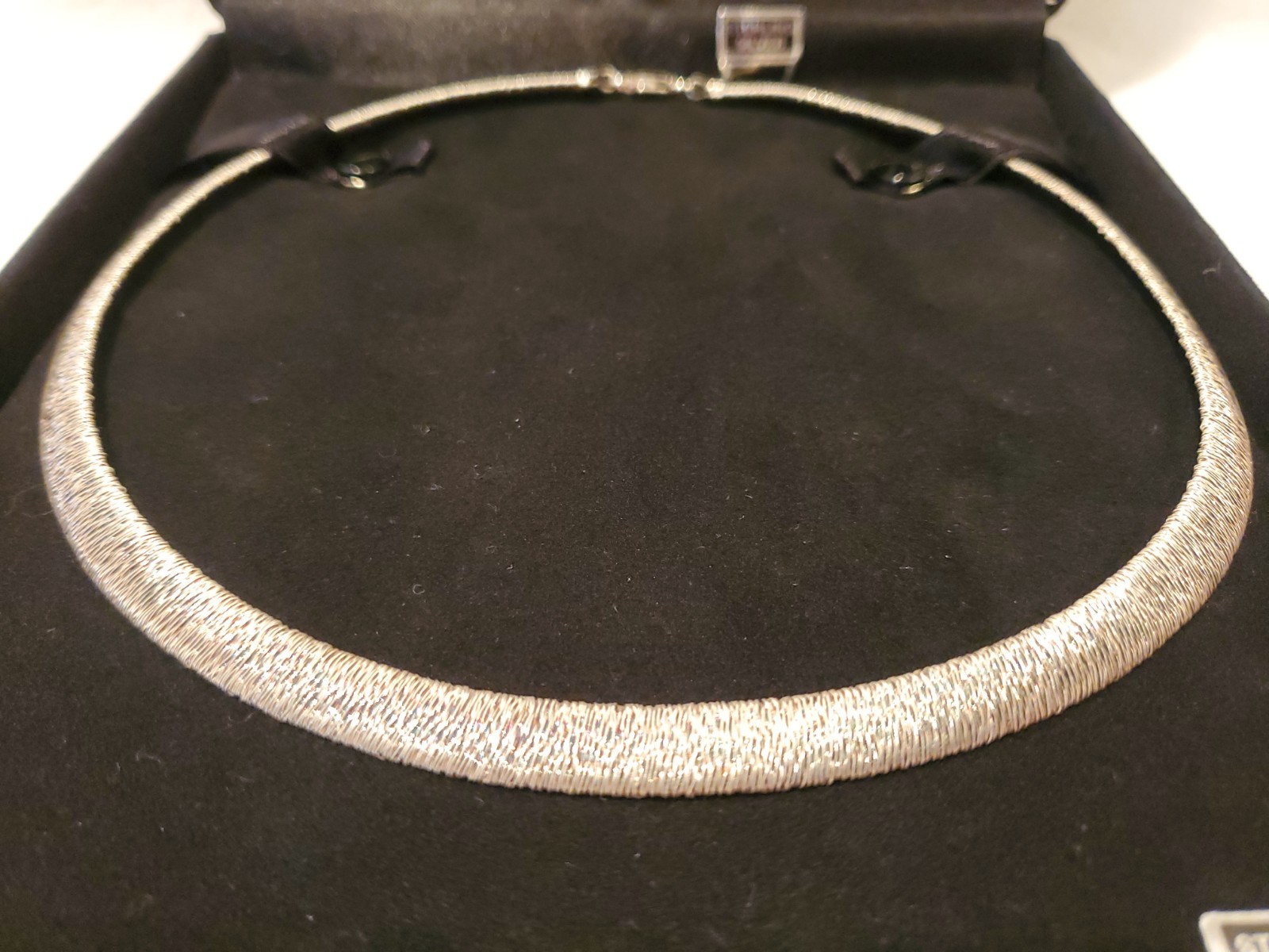 Vintage Milor Sterling Silver 925 Italy Necklace Choker with Box 24 grams