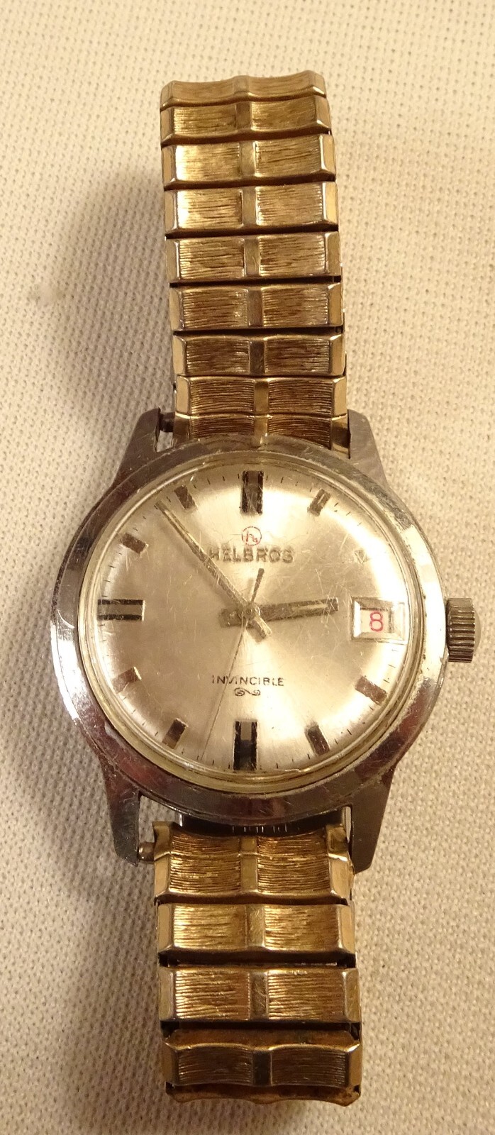 Helbros Wristwatch 17J Date Runs