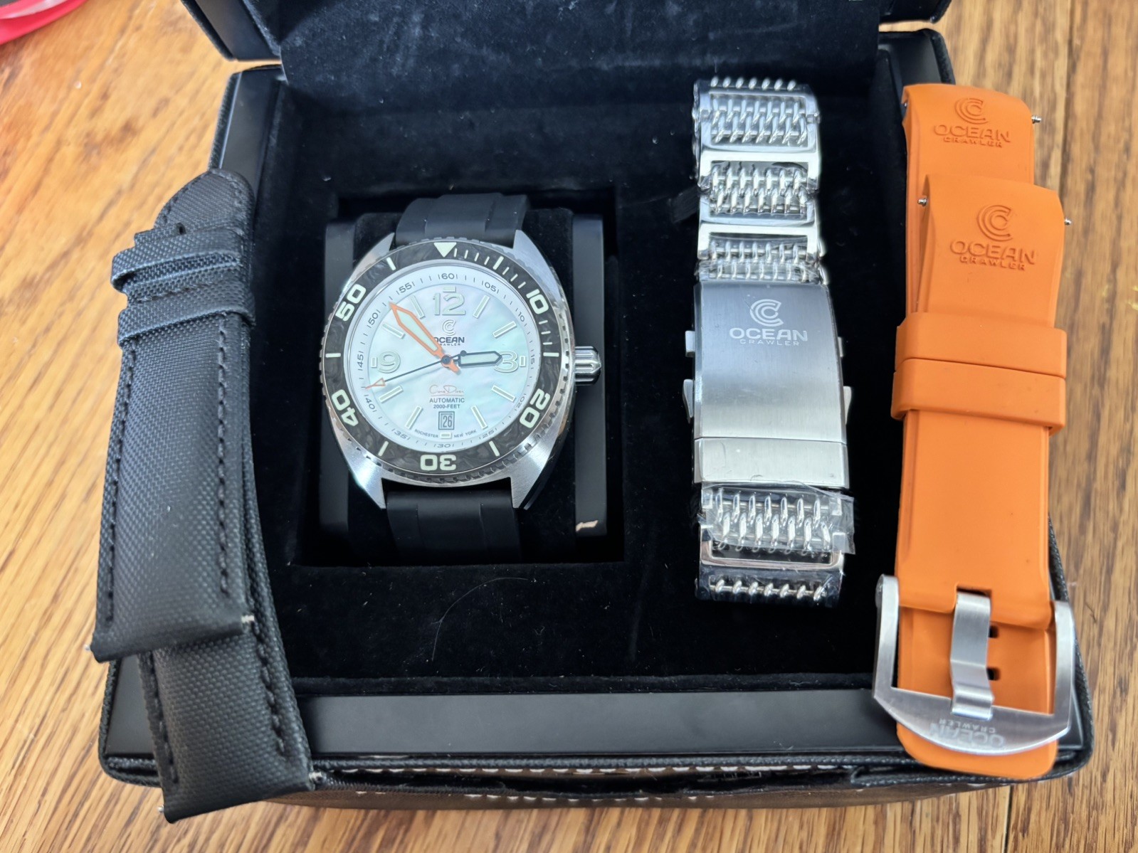 Ocean Crawler Core Diver Watch – Unworn Mesh Bracelet and Extra Straps – LOOK!