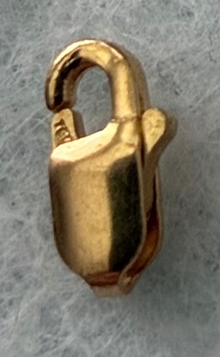 18 k t YELLOW GOLD LOBSTER CLASP, REPLACEMENT PART FOR CHAINS & BRACELETS # P/F0