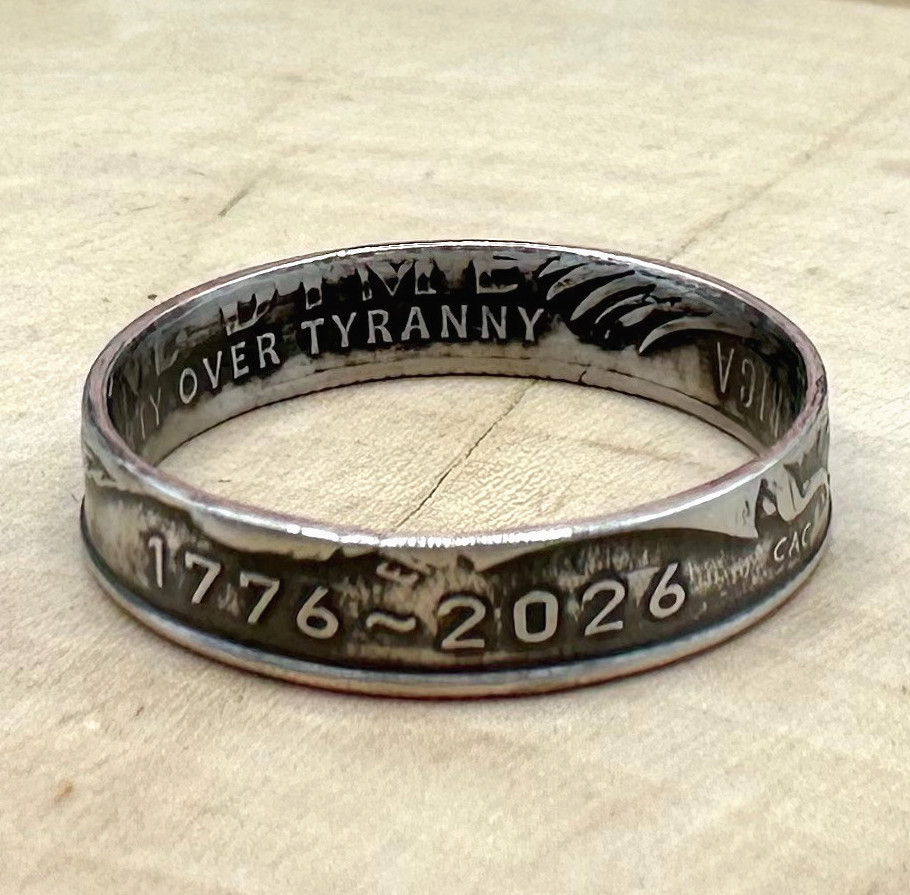 250th Anniversary U.S. 2026 “Emerging Liberty” Dime Coin Ring Band NEW