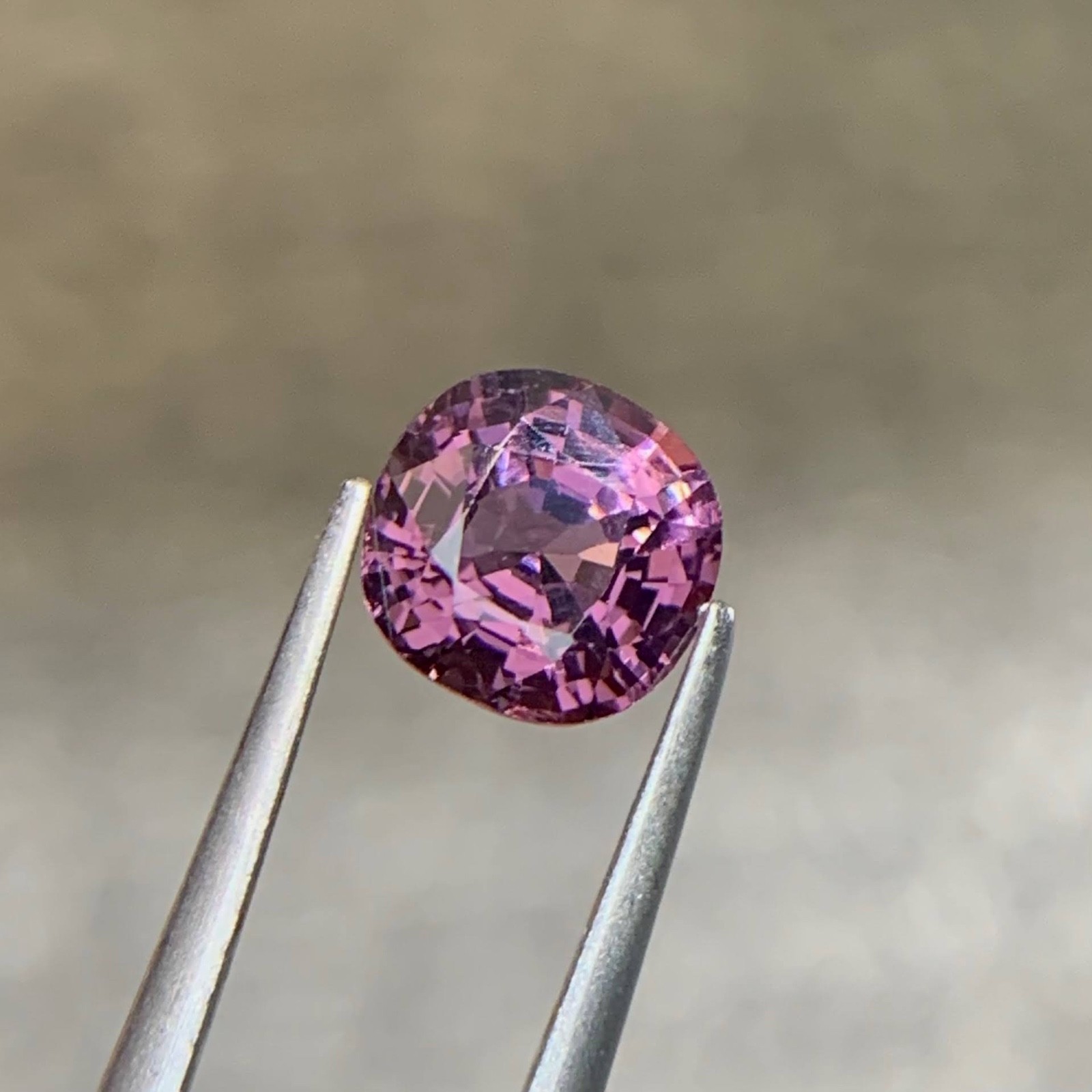 1.60 Carats Natural Pink Purple Spinel Cushion Cut From Burmese