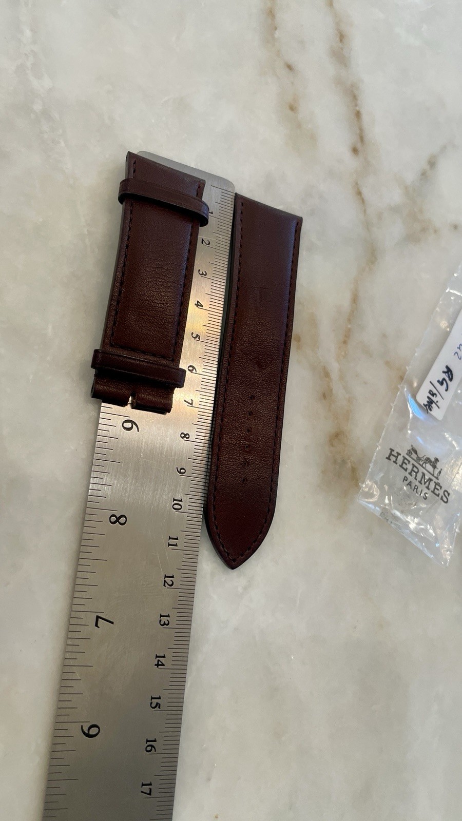 Parmigiani 24mm Tonda Hemispheres Pershing Hermes Strap (taper to 22mm) Tan
