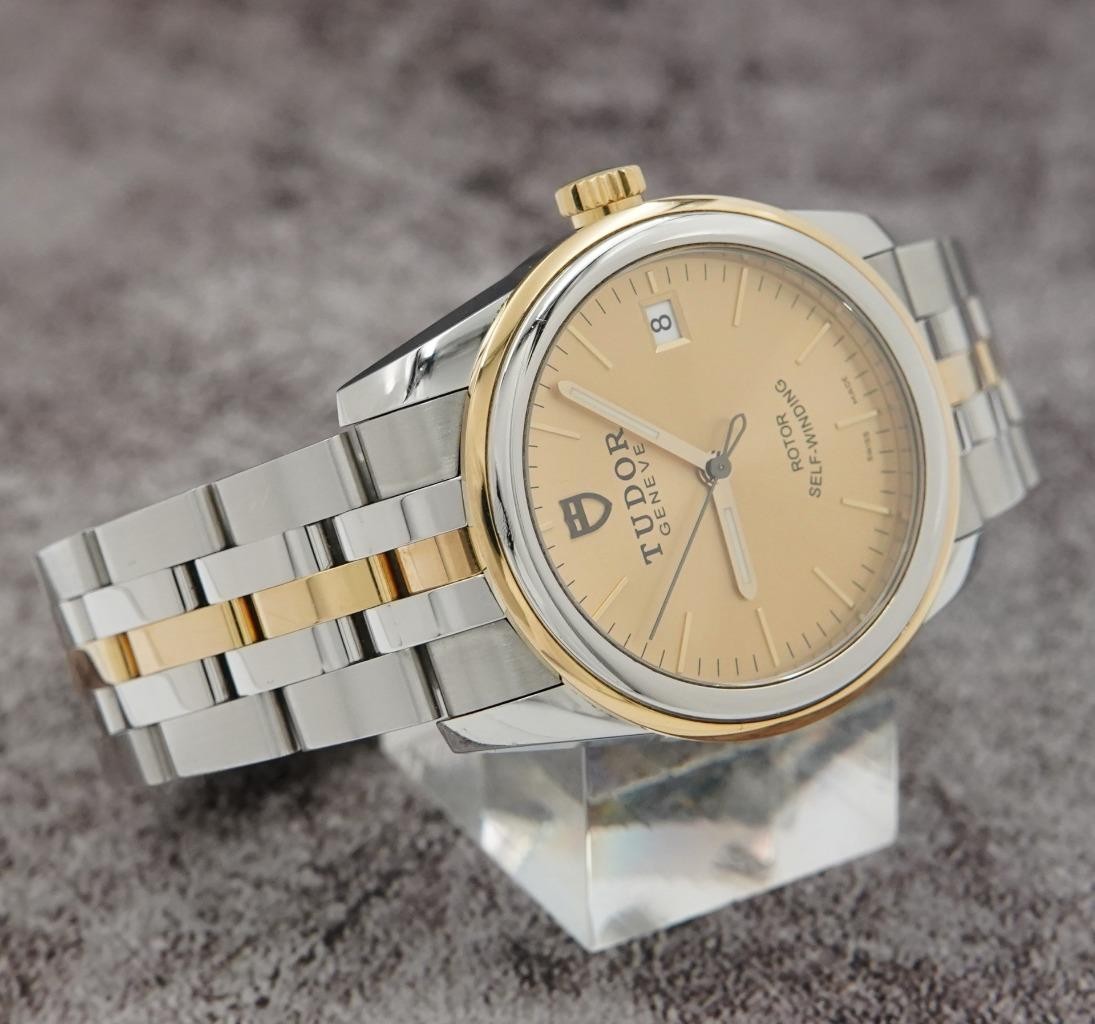 Tudor Glamour Date Ref. 55003 Champagne Dial Gold and Stainless 36mm Mens Watch