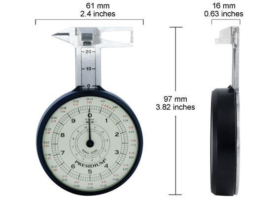 PRESIDIUM DIAL GAUGE DIAMONDS & GEMSTONES WEIGHT ESTIMATOR