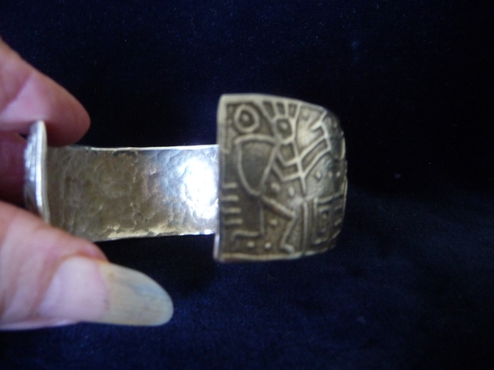 KOKOPELLI NATIVE AMERICAN SOUTH WEST DESIGN NAVAJO CUFF STERLING BRACELET #16/14