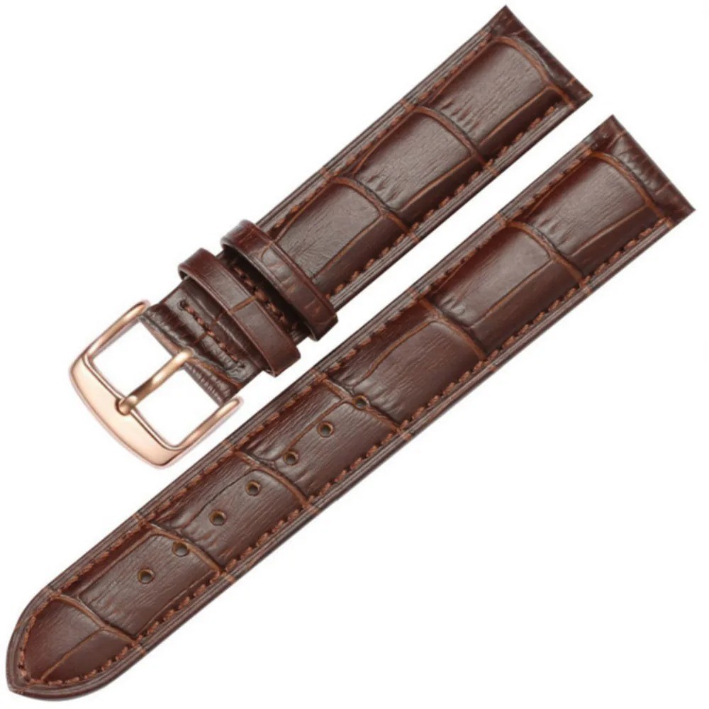 “Premium Genuine Leather Men’s Watch Strap – 12mm to 22mm
