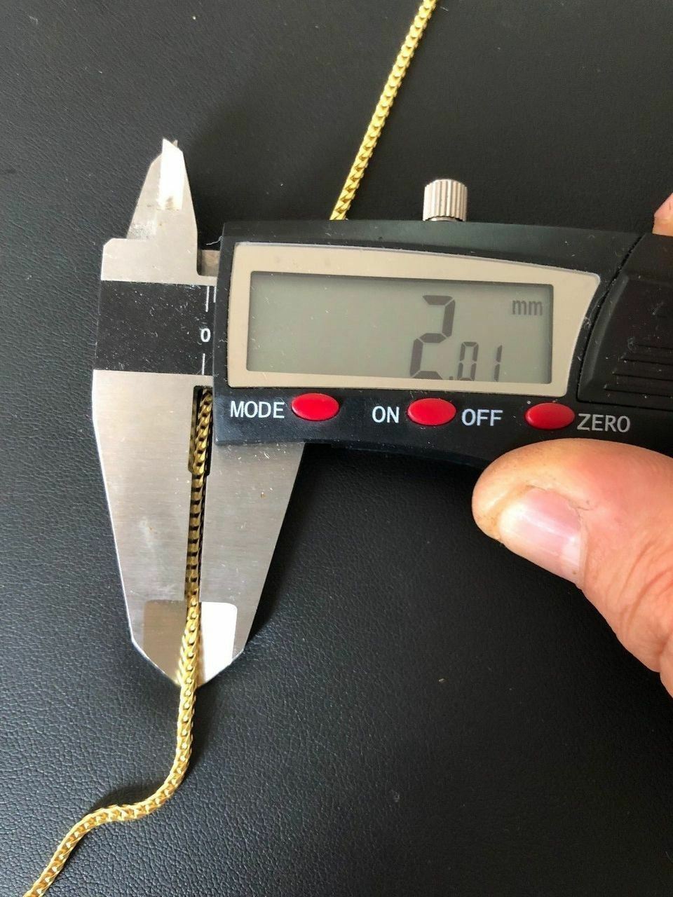 Cadena FRANCO para Hombre Plata De Ley 925 maciza Bañado en oro real de 14K 2MM