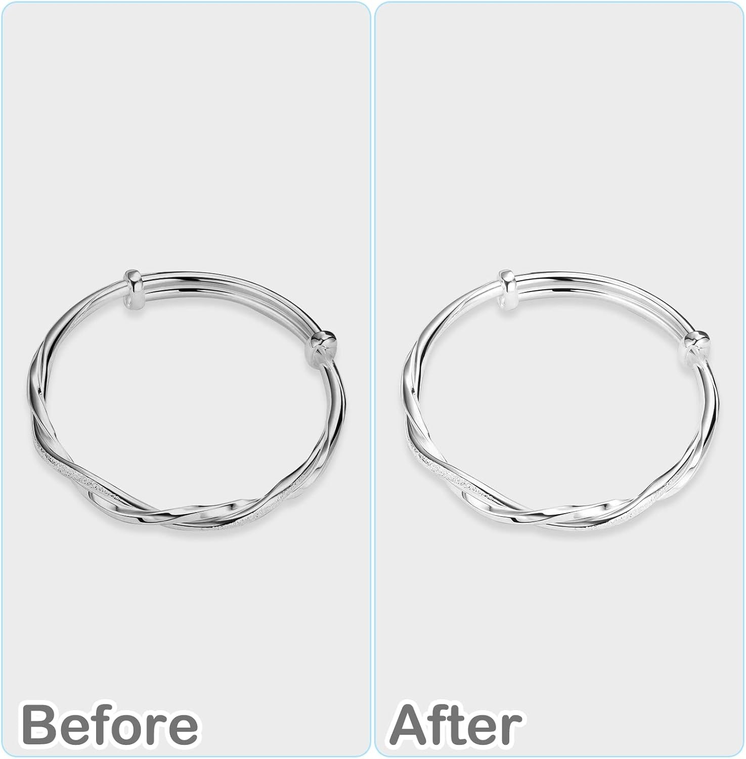 4Pcs Silver Polishing Cloths – Double-Sided Jewelry Cleaner for Sterling Silver,
