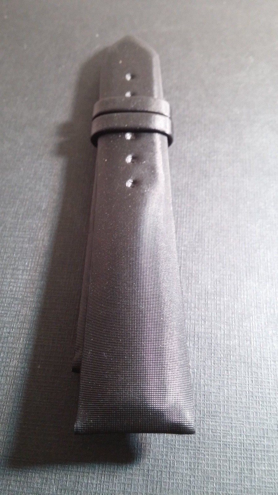 Louis Erard Band Black Satin 19/16mm, 70/105mm lengths, logo partially removed b