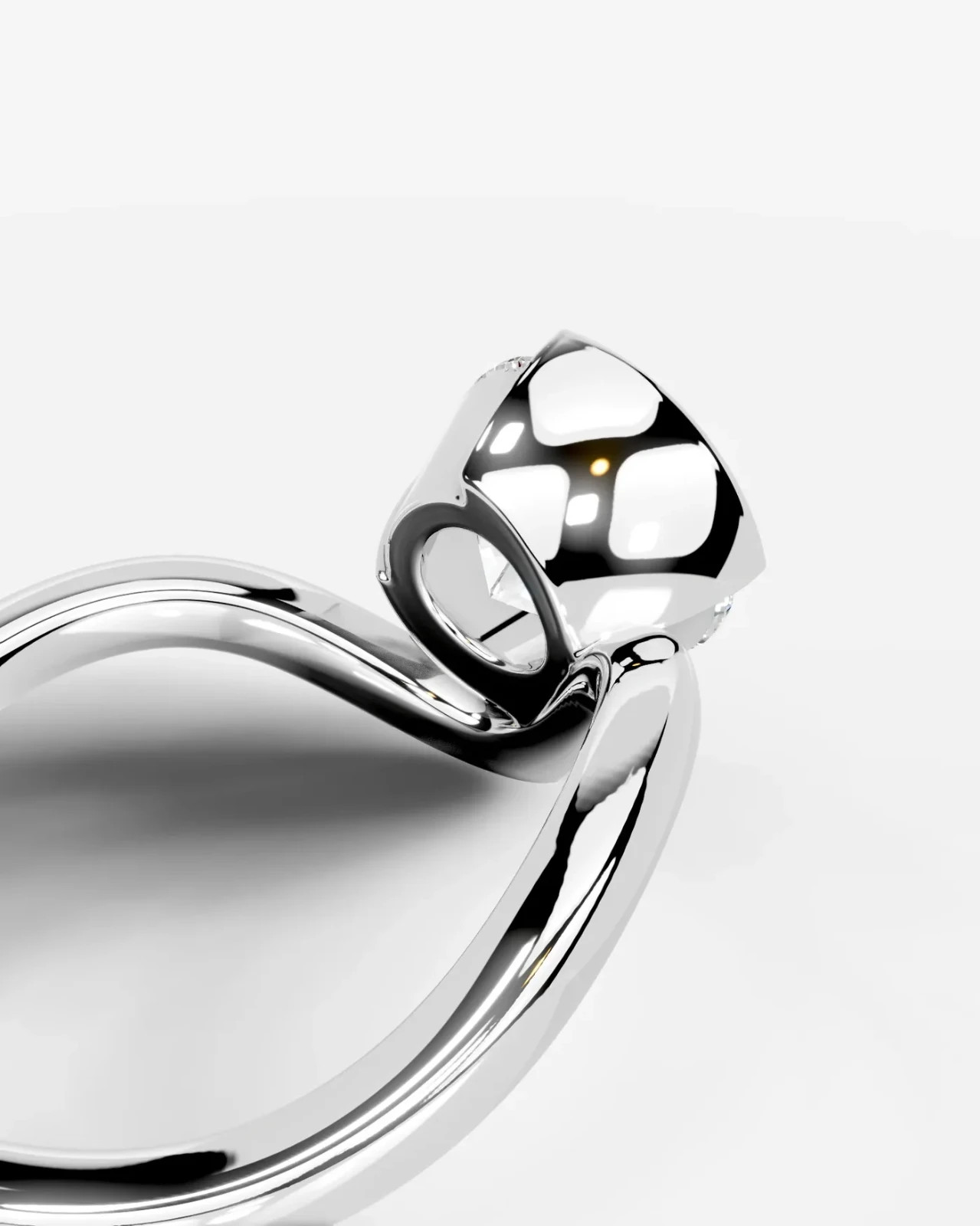 1–5 CT Round Lab Grown Diamond Semi Bezel Twist Band Engagement Ring 14K Gold