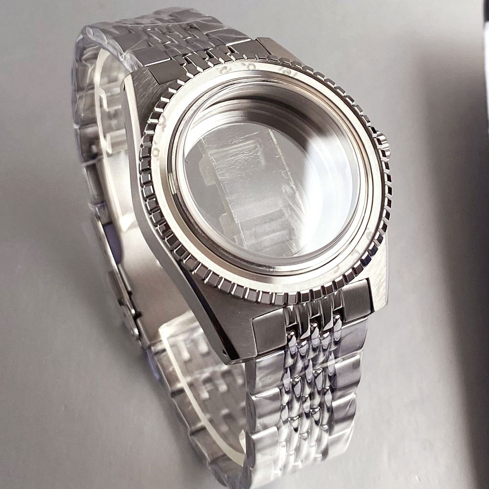 20ATM Steel 40mm Sapphire Watch Case Aluminium Bezel Fit NH35 ETA2824 Movement