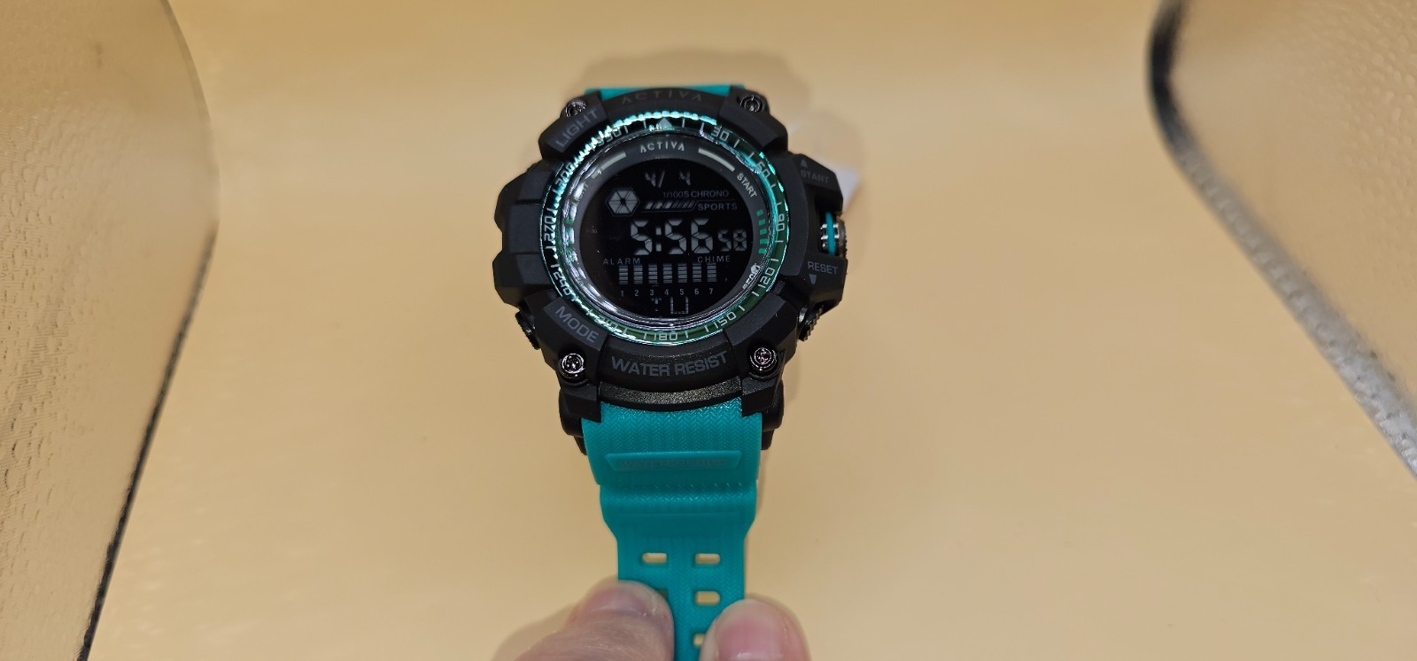 Activa From Invicta Men’s Digital Watch 49mm 495494 New In Box Aqua Silicone.
