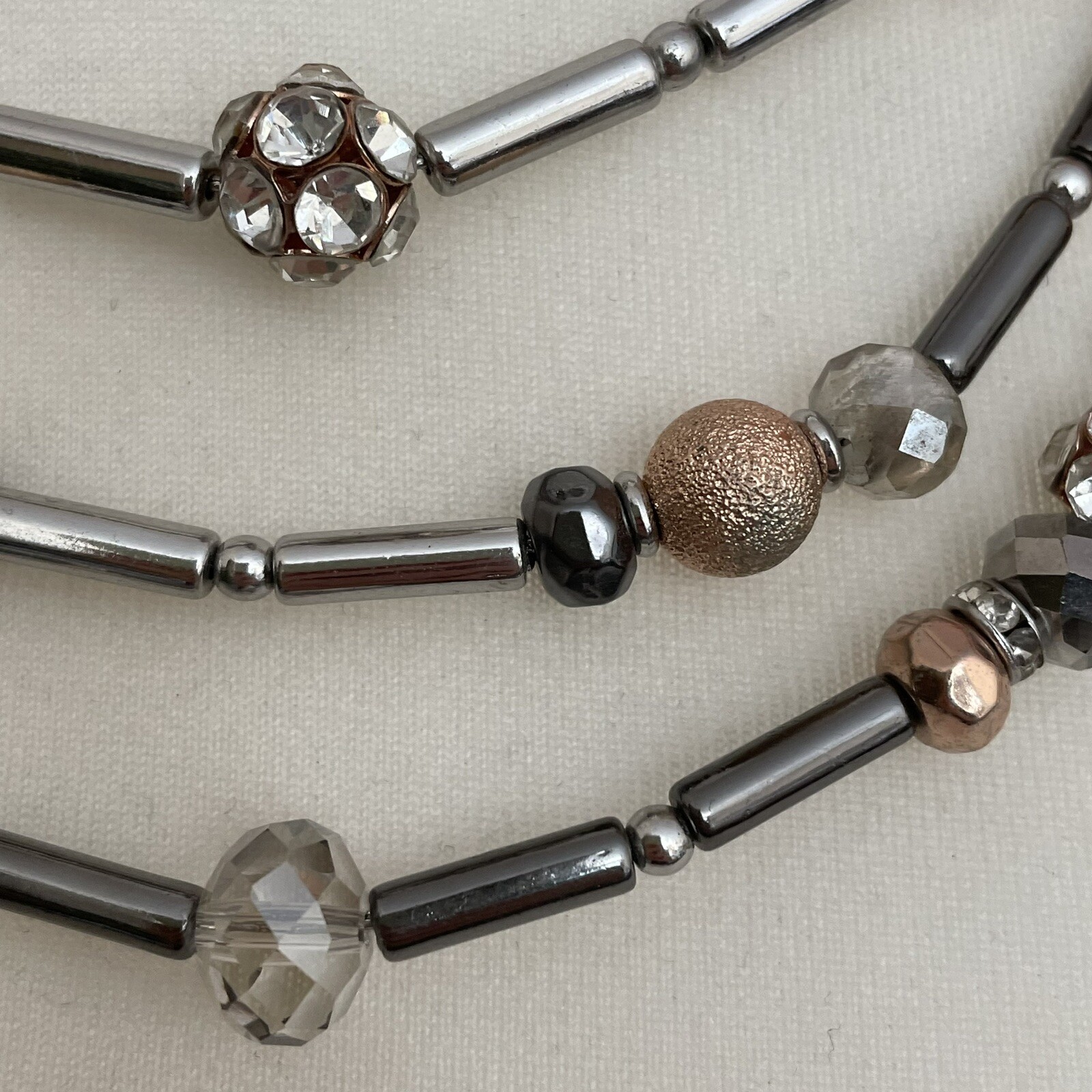 M&S Multi strand Necklace Beaded Three Strands Casual Everyday Wear Fashion