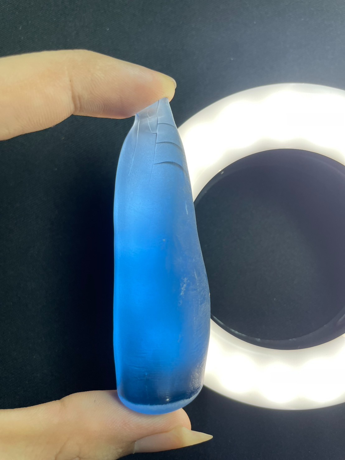 425 Ct Lab-Created London Blue Spinel Rough *Rare Color & Material* (Swiss Made)