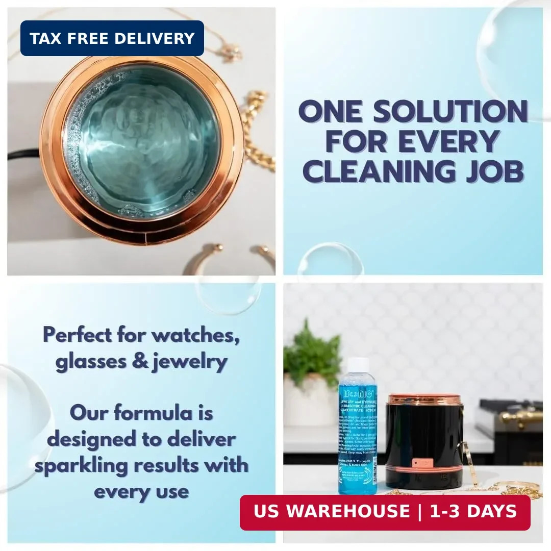 iSonic Ultrasonic Jewelry & Eyeglass Cleaner Solution Concentrate – Professional