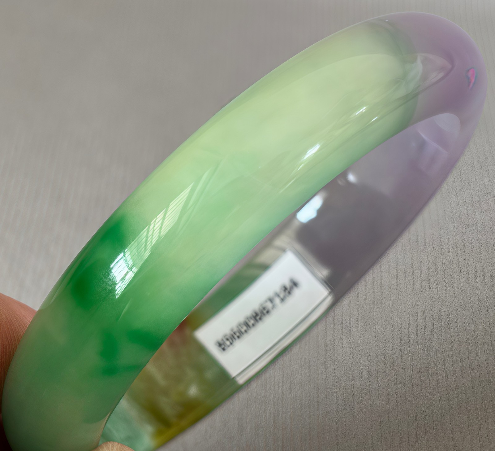 61mm Natural Lavender Jadeite Jade Bracelet Burma Emerald Jade Bracelet Bangle