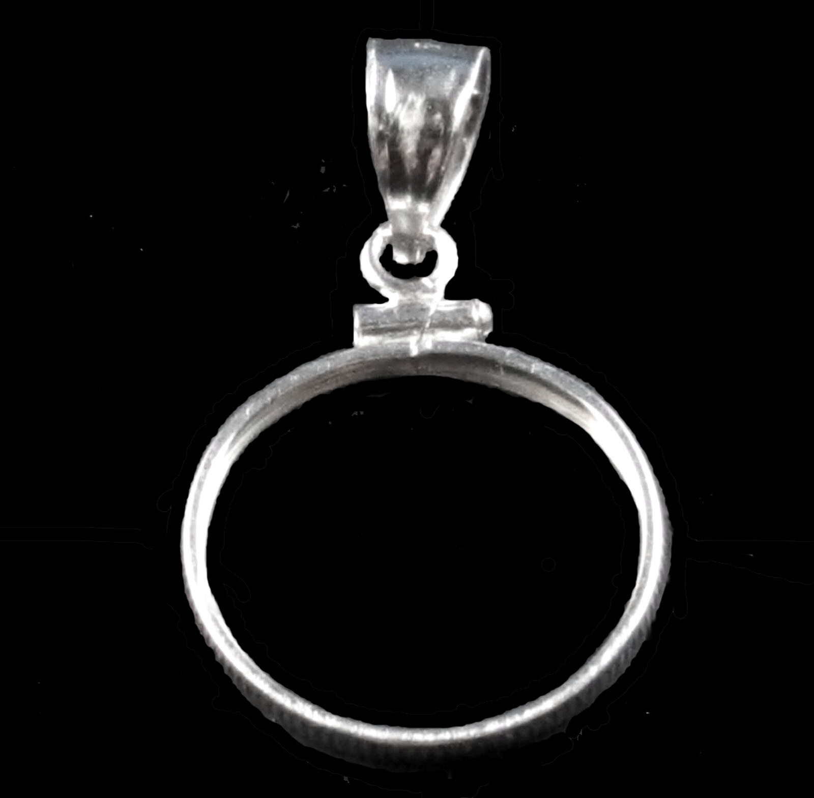 Coin Bezel 1/10 oz. Sunshine Walking Liberty Round Sterling Silver Soldered Bail