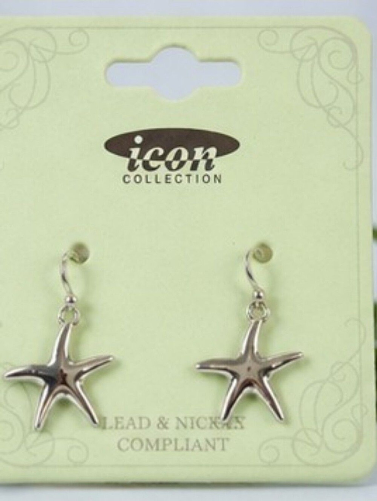Icon Collection Sea Glass Cowrie Shell Starfish Necklace Earring Set Coastal