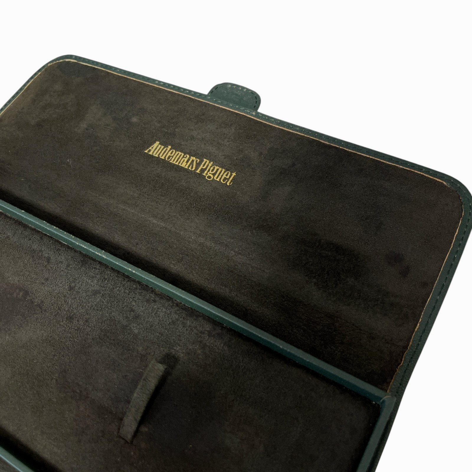 Audemars Piguet Watch Travel Case Green Leather Pouch Box Set 25.5cm #03