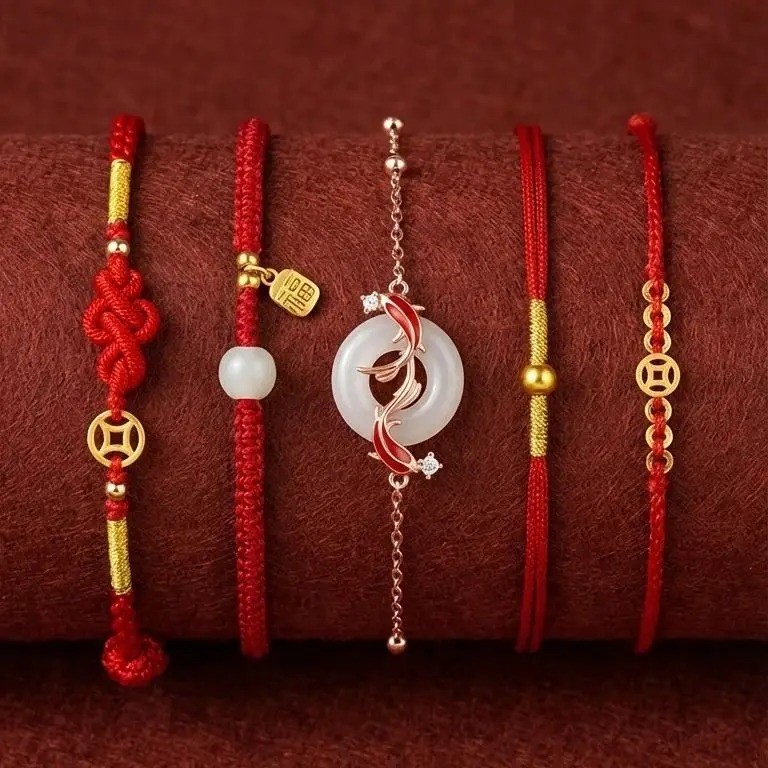 Lucky Red String Bracelets Men Women Handmade Braided Bracelet. Adjustable