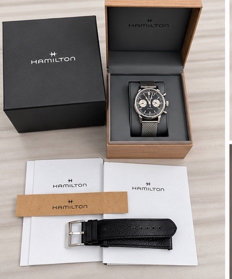 Hamilton Intra-Matic Reverse Panda Chronograph Full Set