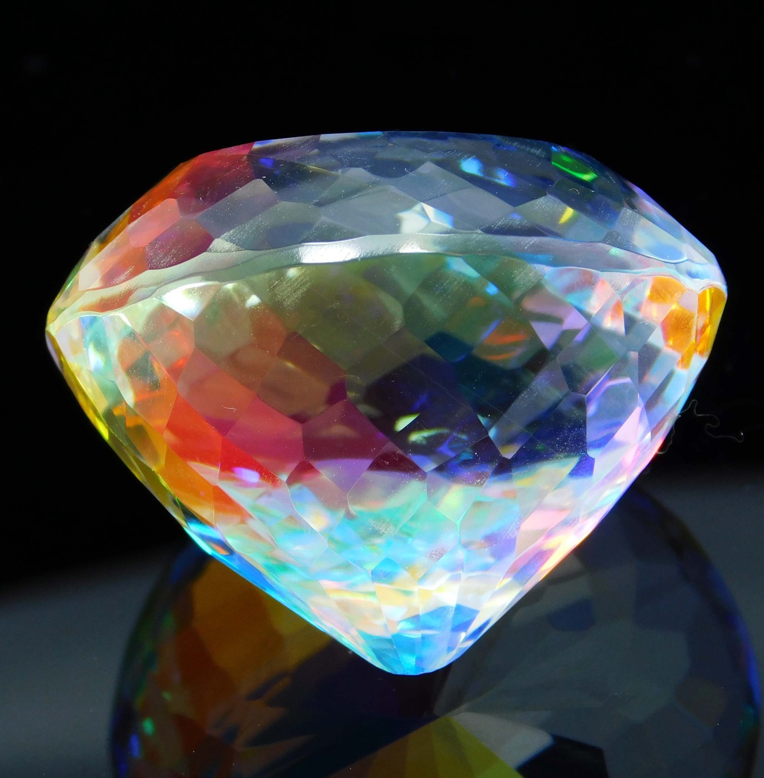 Certified 66.00 Ct Natural Brazilian Mystic Topaz – Oval Cut Loose Gemstone