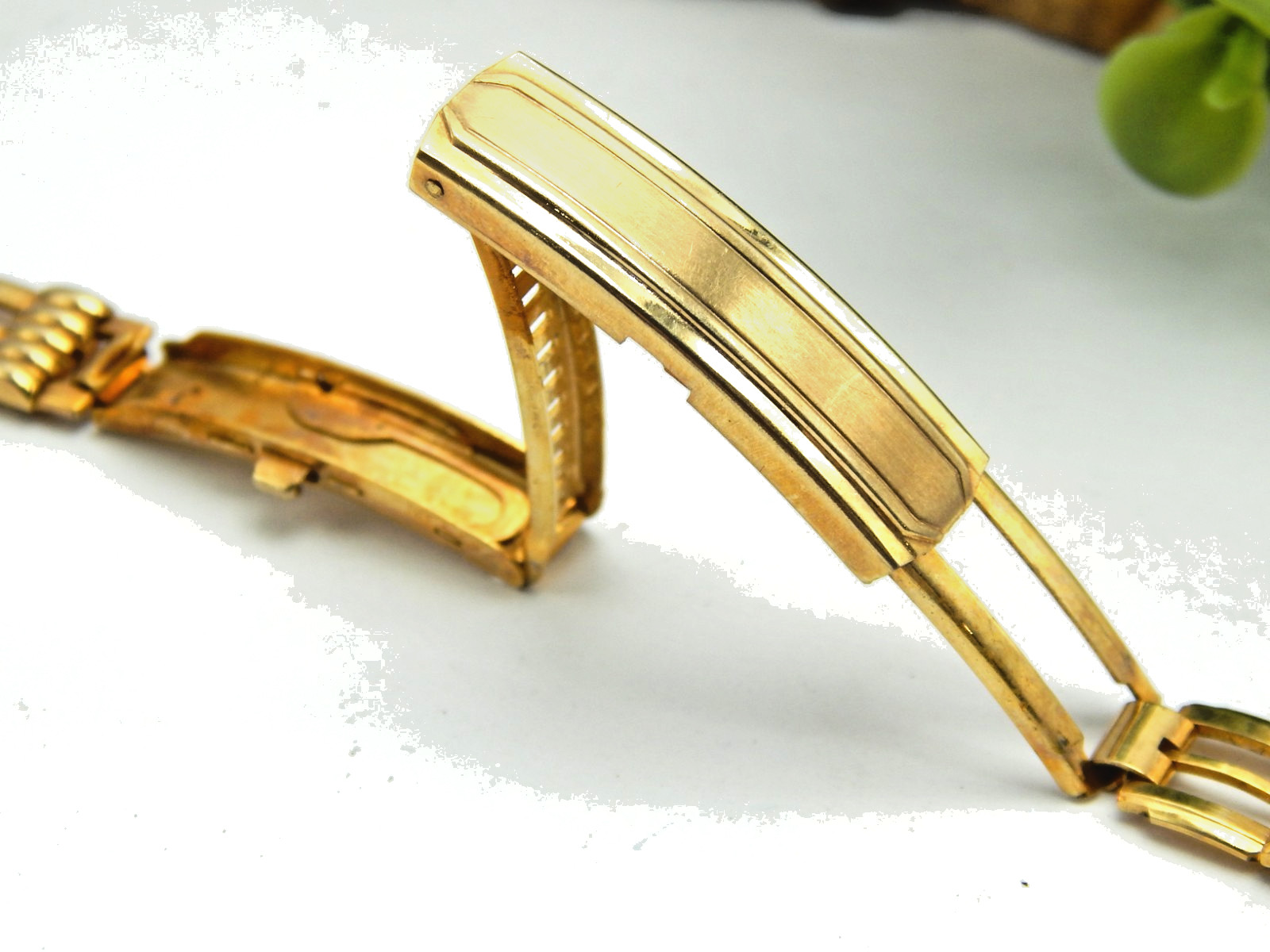 Antique 1930s art deco Peerless 1/40 12KT RGP Watch band 5/8″ 16mm NOS