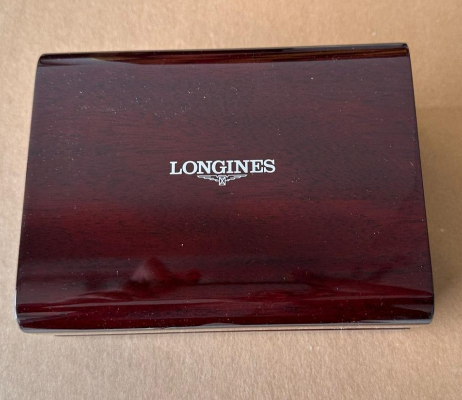 Longines Wooden Watch Presentation Display Box, 6.75x5x3.25 – Brand New